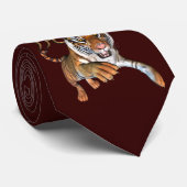 Tijger en Chinees symbool Stropdas (Opgerold)