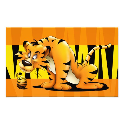 Tijger en Cub Foto Afdruk (Voorkant)