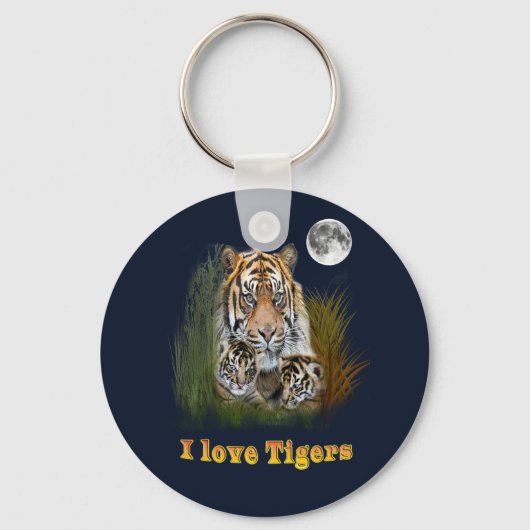 Tijger en cubs sleutelhanger (Voorkant)