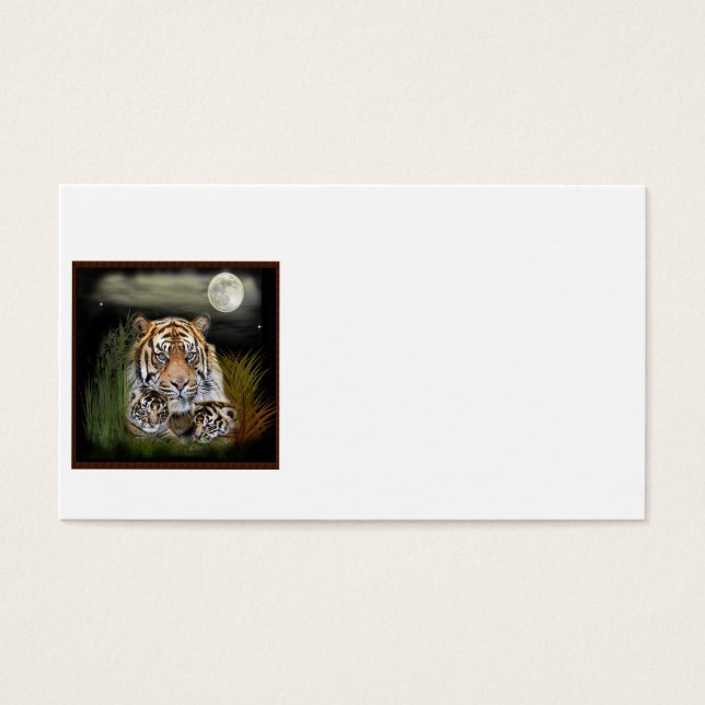 Tijger en cubs visitekaartje (Voorkant)