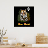 Tijger- en cubuskunst poster (Keuken)