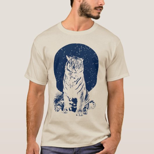 Tijger en de nacht t-shirt (Voorkant)