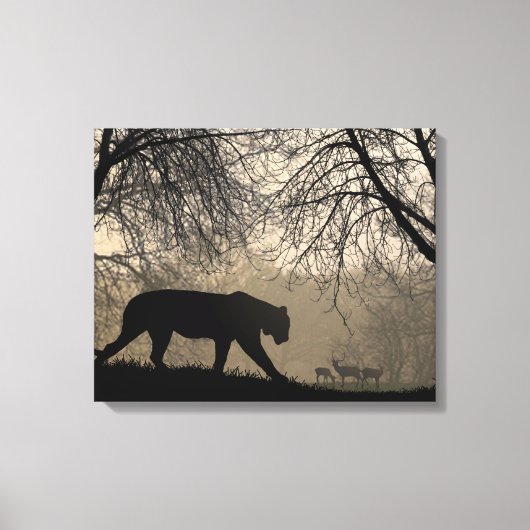 Tijger en Der Canvas Afdruk (Voorkant)