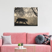 Tijger en Der Canvas Afdruk (Insitu (Woonkamer))