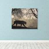 Tijger en Der Canvas Afdruk (Insitu (Houten vloer))