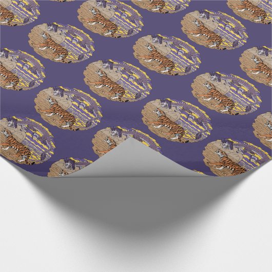 Tijger en draak cadeaupapier (Hoek)