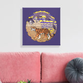 Tijger en draak canvas afdruk (Insitu (Woonkamer))