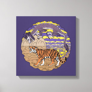 Tijger en draak canvas afdruk