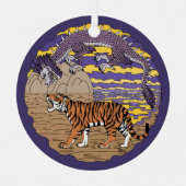 Tijger en draak metalen ornament (Voorkant)