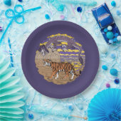 Tijger en draak papieren bordje (Feest)