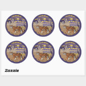 Tijger en draak ronde sticker (Vel)