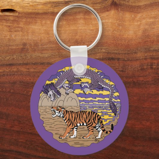 Tijger en draak sleutelhanger (Voorkant)