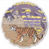 Tijger en draak sticker (Voorkant)