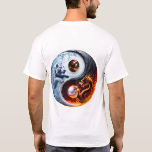 Tijger en draak Yin en Yang T-shirt