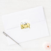 Tijger en Ekster Ronde Sticker (Envelop)