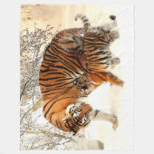 TIJGER en haar WELP Fleece Deken (Voorkant)