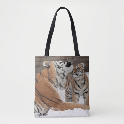 tijger- en hanghuggen tote bag (Voorkant)