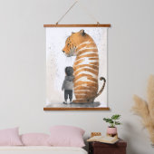 Tijger en jongen hangend wandkleed (Slaapkamer)