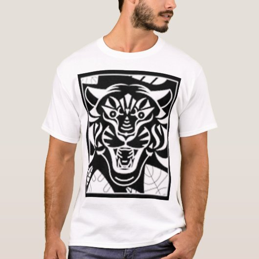 tijger en kraan t-shirt (Voorkant)