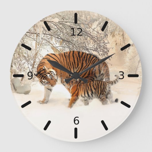 Tijger en kubbel grote klok (Voorkant)