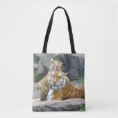 Tijger en kubusliefde tote bag (Voorkant)