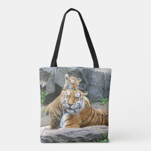 Tijger en kubusliefde tote bag (Achterkant)