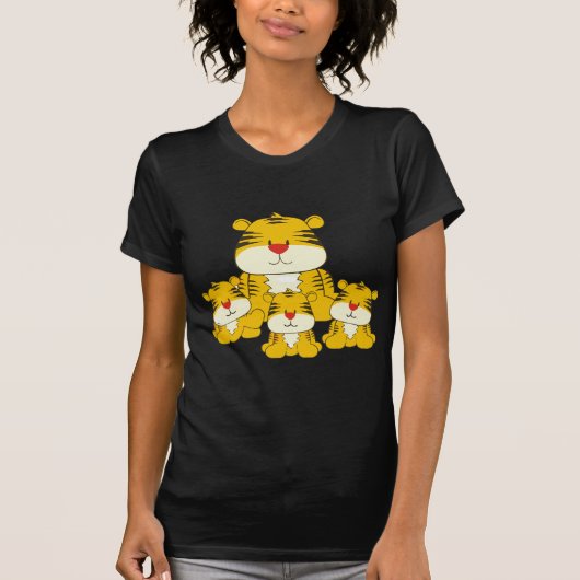 Tijger en kubussen t-shirt (Voorkant)