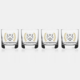 tijger en Laurels Whisky Glas