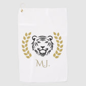 Tijger en Lauwers Golfhanddoek (Voorkant)