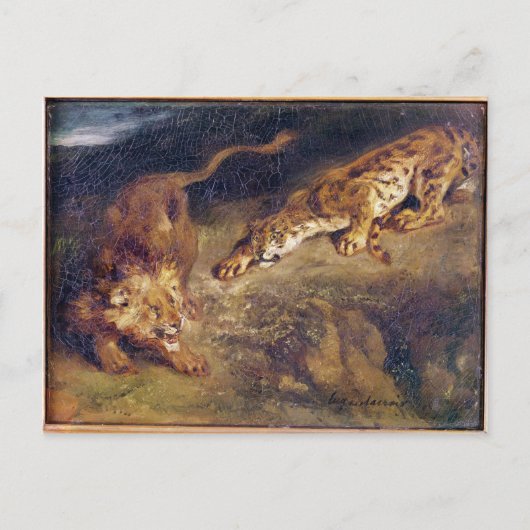 Tijger en lion briefkaart (Voorkant)
