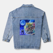 TIJGER EN MAAN JEAN JAS VOOR VROUWEN DENIM JACKET (Achterkant)