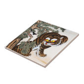 Tijger en Magpie Minhwa onder Pine Tree Tegeltje (Zijkant)