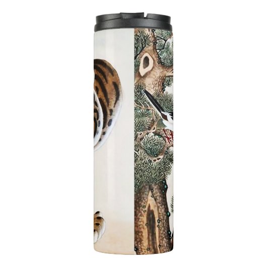 Tijger en Magpie Minhwa onder Pine Tree Thermosbeker (Achterkant)
