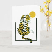 Tijger en muis vrienden kaart (Gele Bloem)