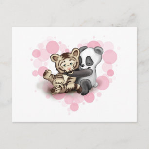 Tijger en Panda Briefkaart