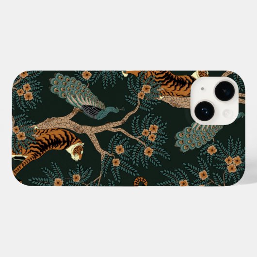 tijger en pauw Case-Mate iPhone case (Achterkant (horizontaal))