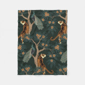 tijger en pauw fleece deken (Voorkant)