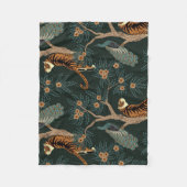 tijger en pauw fleece deken (Voorkant)