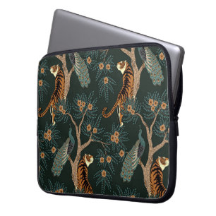 tijger en pauw laptop sleeve
