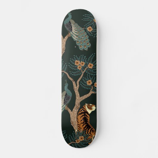  tijger en pauw persoonlijk skateboard (Voorkant)