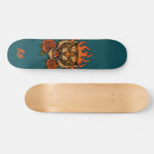 Tijger en Rozen met monogram Persoonlijk Skateboard (Horizontaal)
