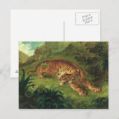 Tijger en slang, 1858 briefkaart (Voorkant / Achterkant)