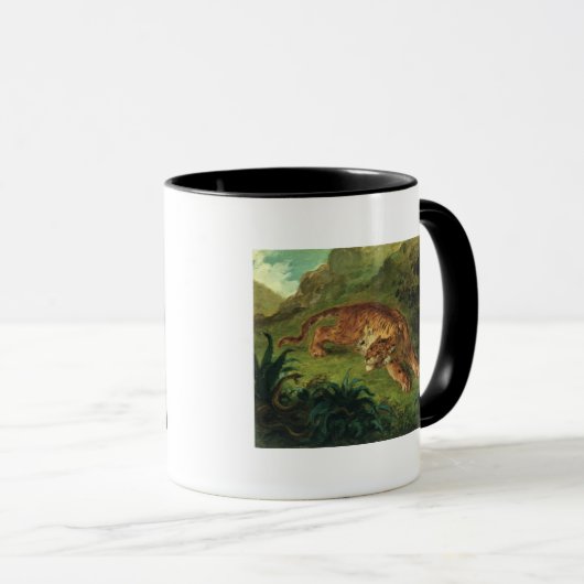 Tijger en slang, 1858 mok (Voorkant rechts)