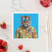 Tijger en Tabby servet (Insitu)