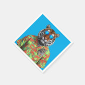 Tijger en Tabby servet (Hoek)