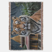 Tijger en tempel deken (Voorkant Verticaal)