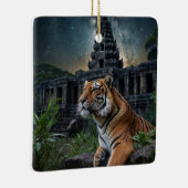 Tijger en tempel keramisch ornament (Rechts)