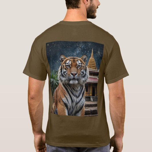 Tijger en tempel t-shirt (Achterkant)