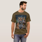 Tijger en tempel t-shirt (Voorkant volledig)