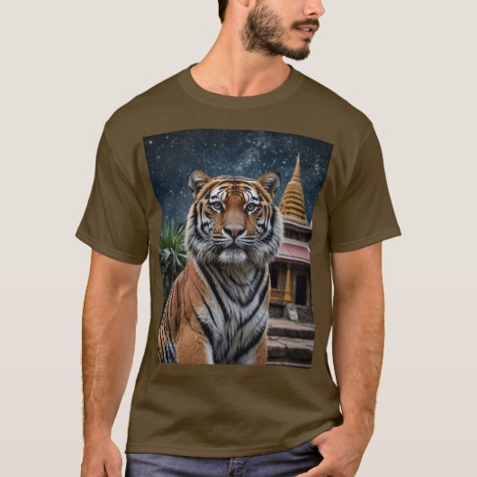 Tijger en tempel t-shirt (Voorkant)